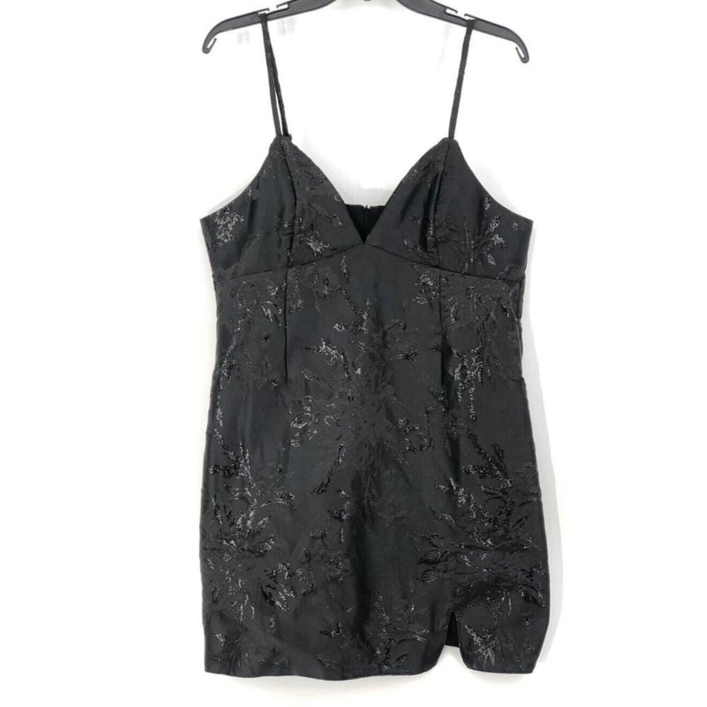 Damask Satin Slip Dress Women's Size Large Floral Wild Fable